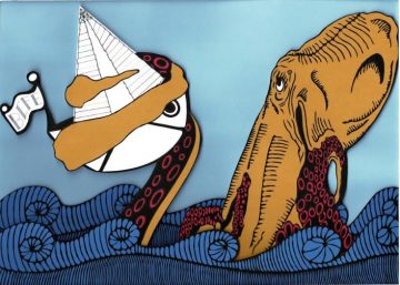 Walking Octopus by Stephen Kavanagh Illustration student