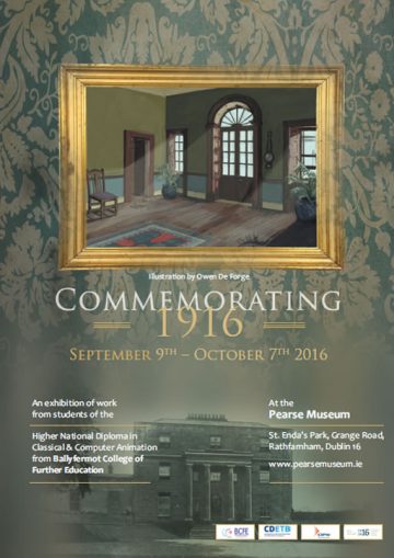 Commemorating 1916 Exhibition features work by Animation Students