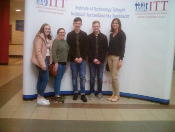 May 2017, Some second year Business students visit IT Tallaght. Pictured here with Business Management lecturer, Ethna O'Connor