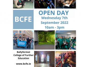 Open day poster - Wed 7th Sept 2022 10am-3pm