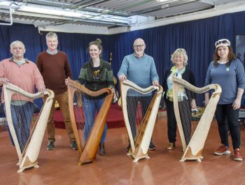Students & Teachers with Harps
