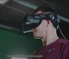 Student with VR Headset