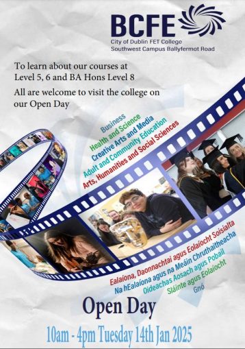 open day Tue 14th Jan 2025