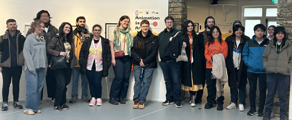Students visit the ‘Animation is Art’ exhibition at the Siamsa Tire Gallery, Tralee en route to Animation Dingle