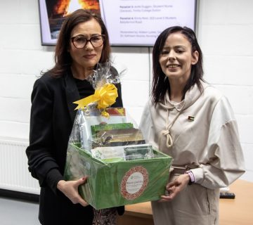 Senator Elaine Flynn gifts Minceir Grub Box