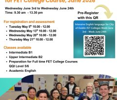Intensive English Language course 2026 Finglas